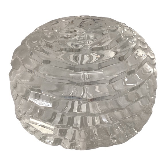 Domed Sculptured And Faceted Clear Lead Crystal Paperweight EUC - Picture 11 of 14